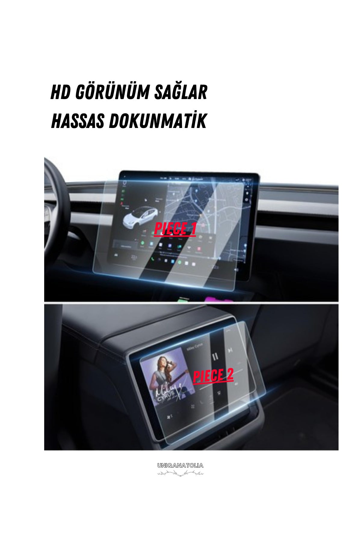 Tesla Model Y 2026 Multimedya ve Arka Ekran Uyumlu Nano Ekran Koruyucu