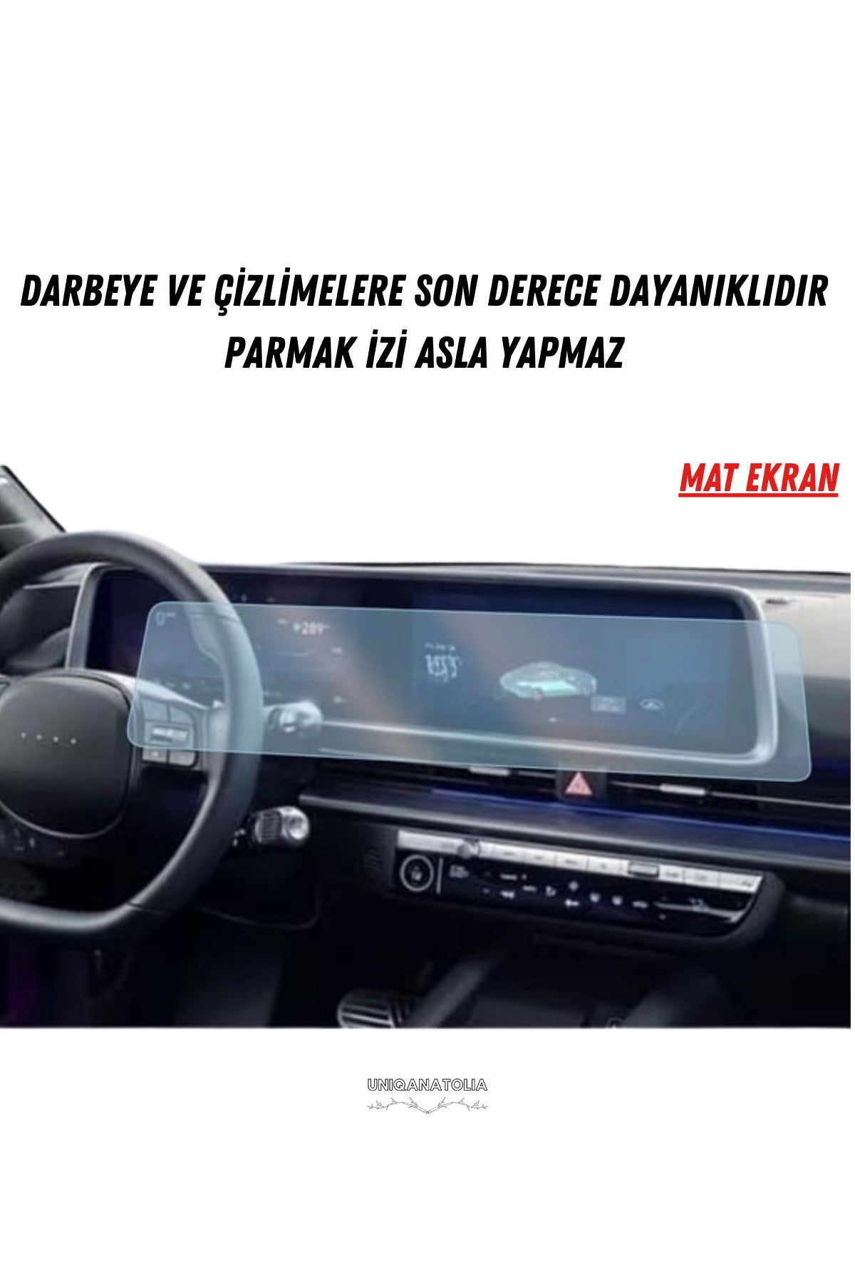 Hyundai Ioniq 6 2026 Hayalet ve Bilgi Ekran Uyumlu Mat Ekran Koruyucu