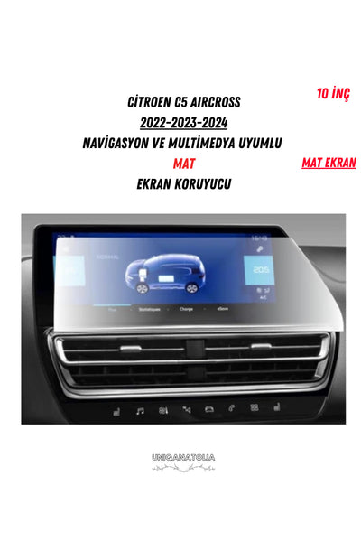 Citroen C5 Aircross 2022-2024 Navigasyon ve Multimedya Uyumlu Mat Ekran Koruyucu