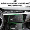 Audi Q7 2025 Navigasyon,Multimedya ve Alt Kontrol Paneli Uyumlu Nano Ekran Koruyucu