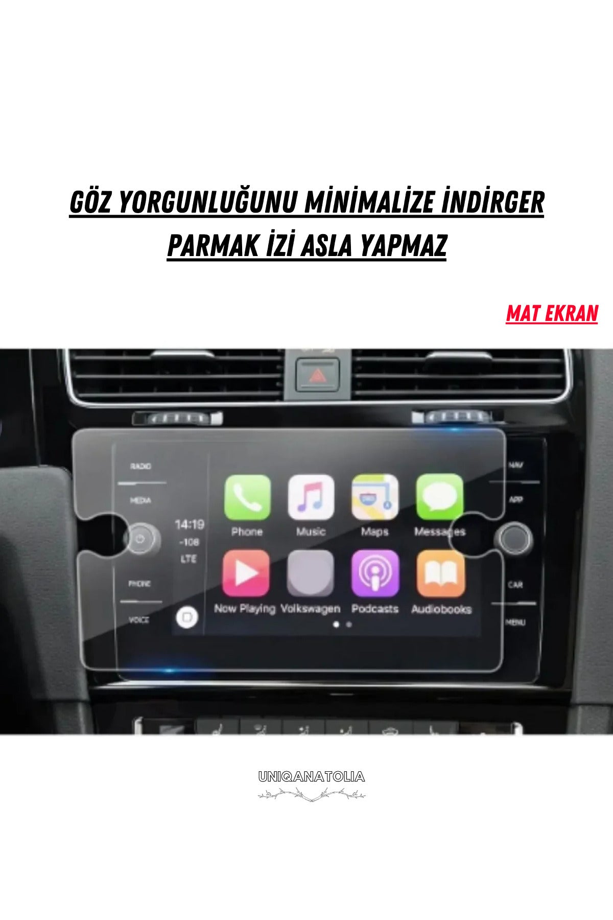 Passat B8 8.5 inç 2020-2023 Navigasyon ve Multimedya Uyumlu Mat Ekran Koruyucu