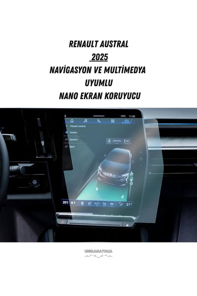 Renault Austral 2025 Hayalet Gösterge ve Navigasyon Multimedya Uyumlu Set Nano Ekran Koruyucu