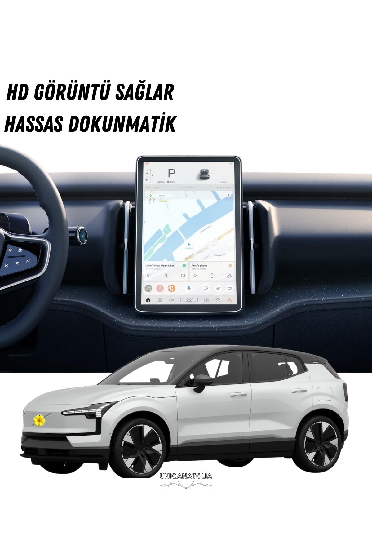 Volvo EX30 2024-2025 Navigasyon ve Multimedya Uyumlu Nano Ekran Koruyucu