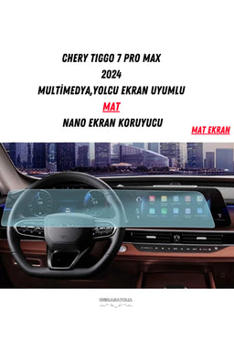 Chery Tıggo 7 Pro Max 2024 Dijital Gösterge ve Multimedya Uyumlu Mat Ekran Koruyucu