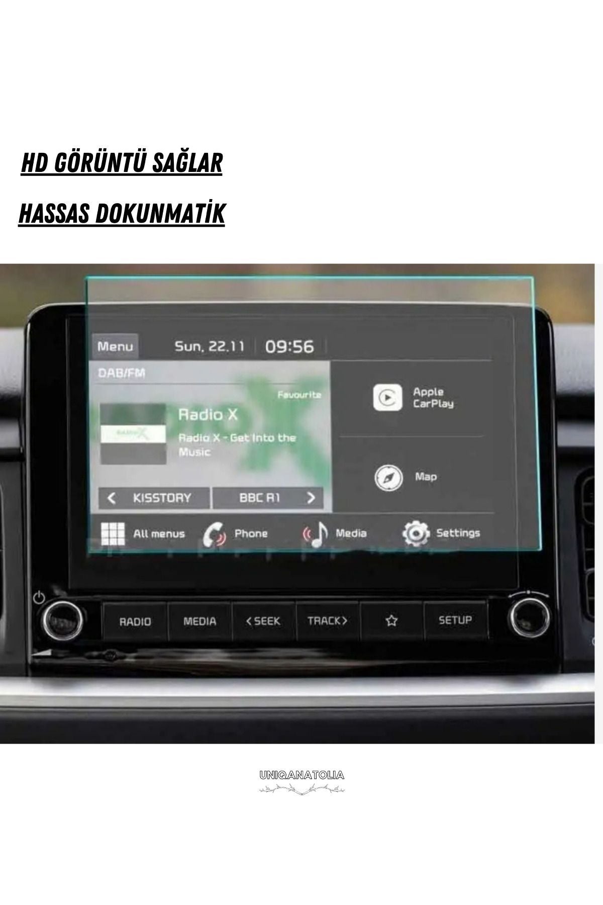 Kia Stonic 2023 2024 Navigasyon ve Multimedya Uyumlu Nano Ekran Koruyucu