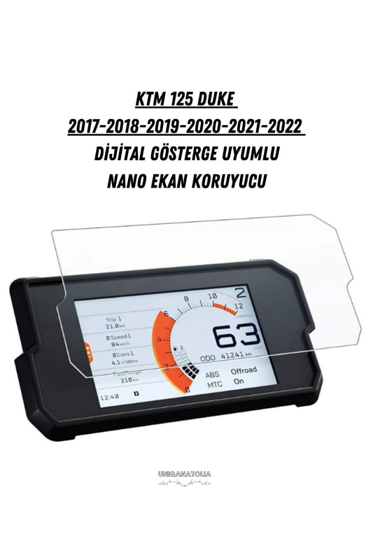 Ktm 125 Duke 2017-2022 Dijital Gösterge Uyumlu Nano Ekran Koruyucu
