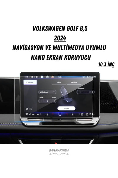 Volkswagen Golf 8.5 2024 Navigasyon Ve Multimedya Uyumlu Mat Ekran Koruyucu