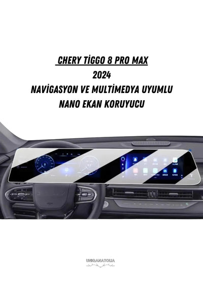 Chery Tıggo 8 Pro Max 2024 Dijital Gösterge ve Multimedya Uyumlu Nano Ekran Koruyucu