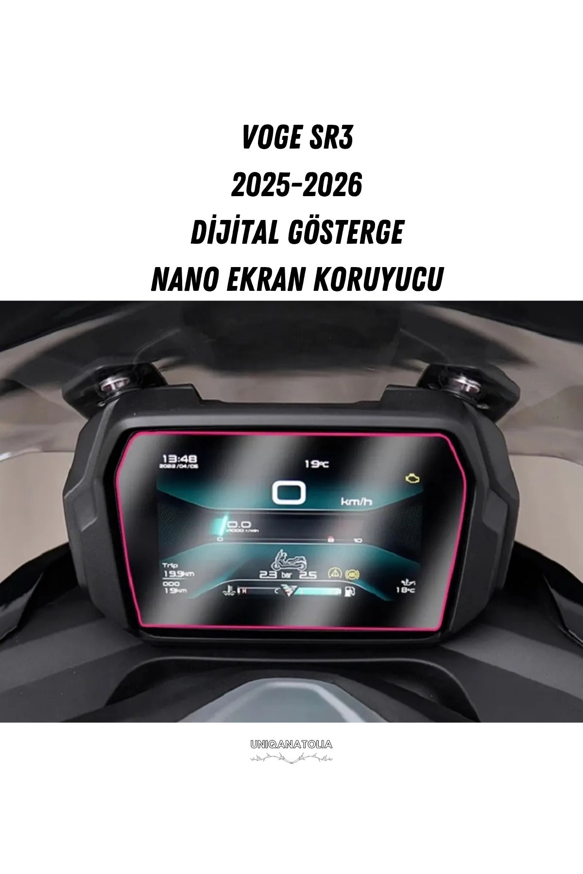VOGE SR3 2025-2026 Dijital Gösterge Uyumlu Nano Ekran Koruyucu