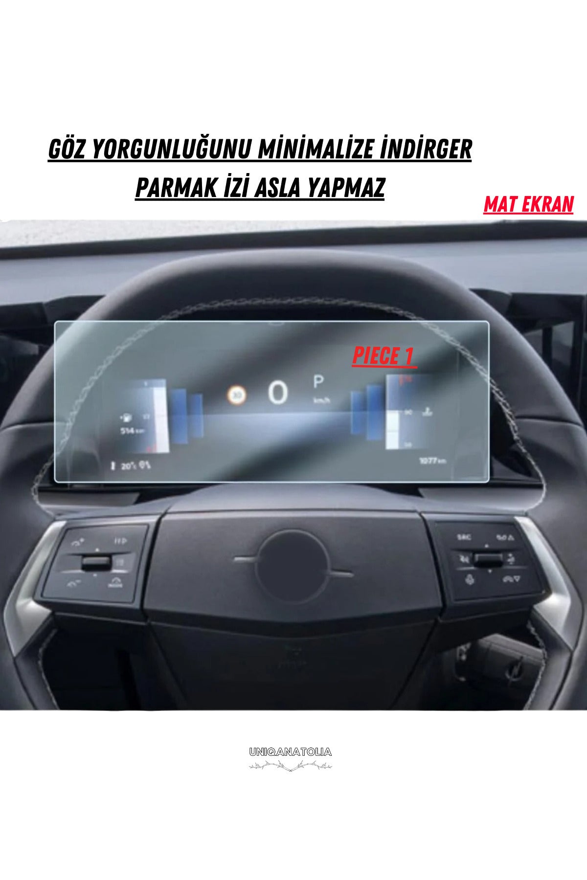 Opel Yeni Frontera 2025 Uyumlu Hayalet Gösterge ve Multimedya Uyumlu Set Mat Ekran Koruyucu
