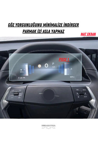 Opel Yeni Frontera 2025 Uyumlu Hayalet Gösterge ve Multimedya Uyumlu Set Mat Ekran Koruyucu