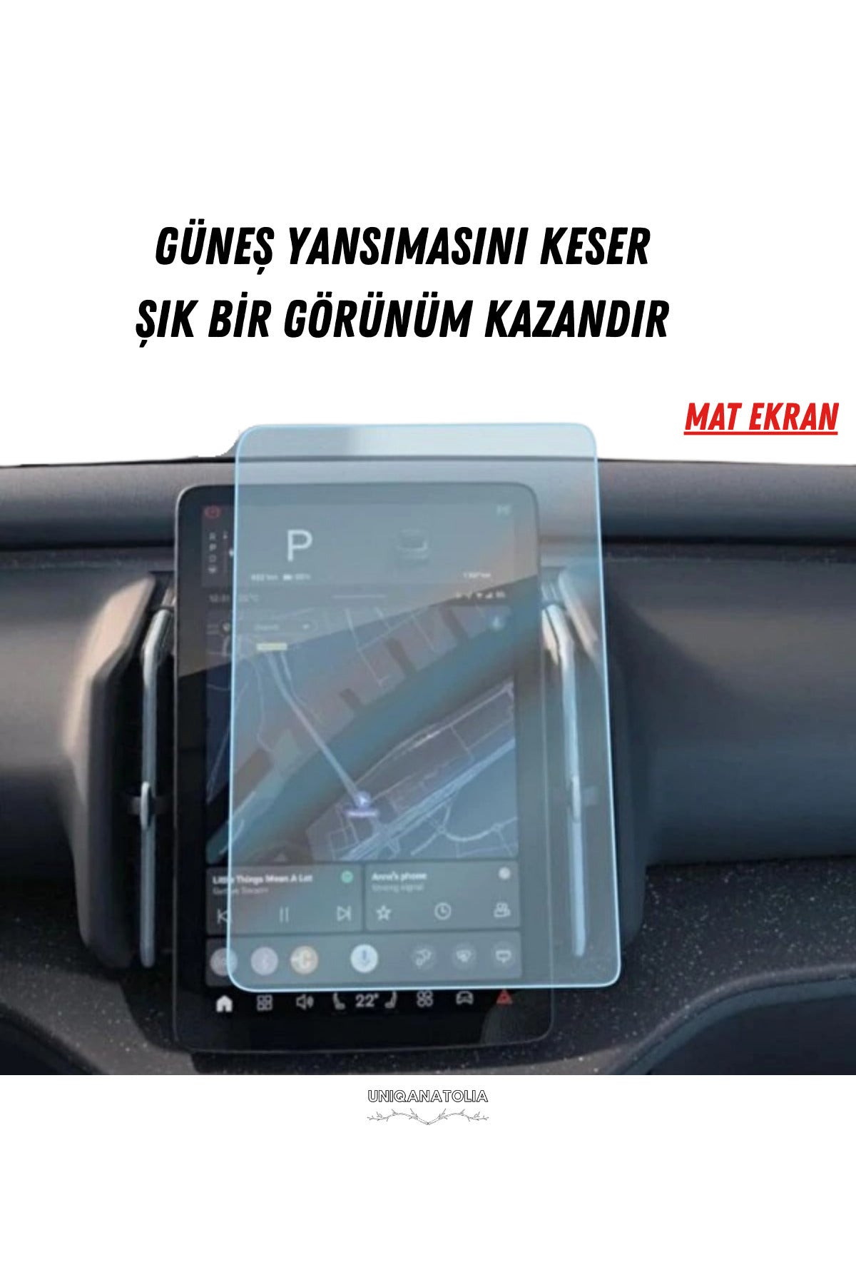 Volvo EX30 2024-2025 Navigasyon ve Multimedya Uyumlu Mat Ekran Koruyucu