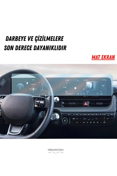 Hyundai Ioniq 5 2026 Multimedya ve Yolcu Ekran Uyumlu Mat Ekran Koruyucu