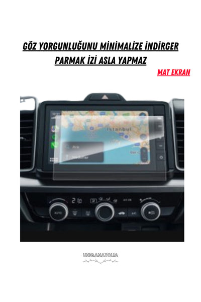 Honda Yeni City 2024 Navigasyon ve Multimedya Uyumlu Mat Ekran Koruyucu