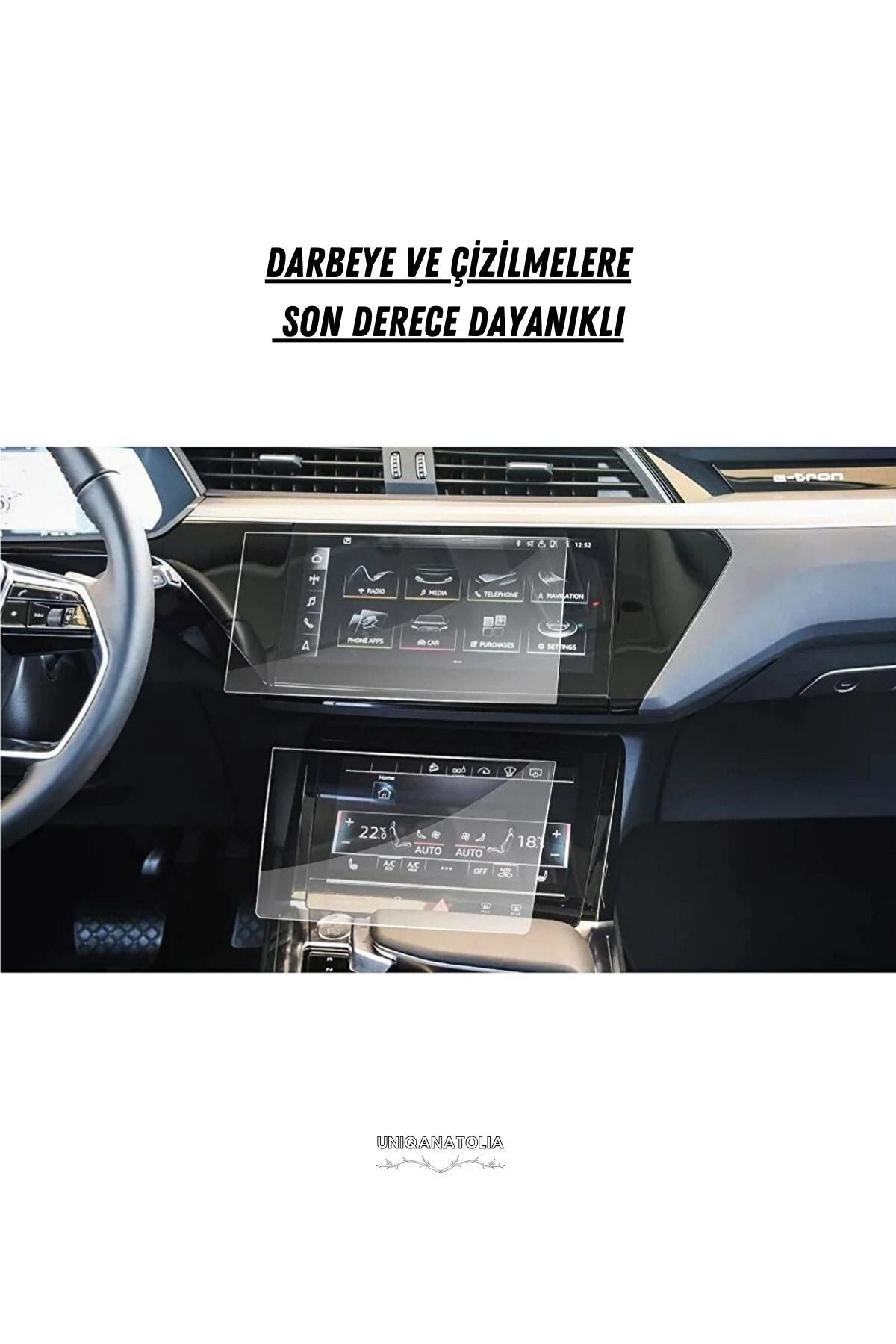 Audi A7 Navigasyon ve Alt Kontrol Paneli Nano Ekran Koruyucu