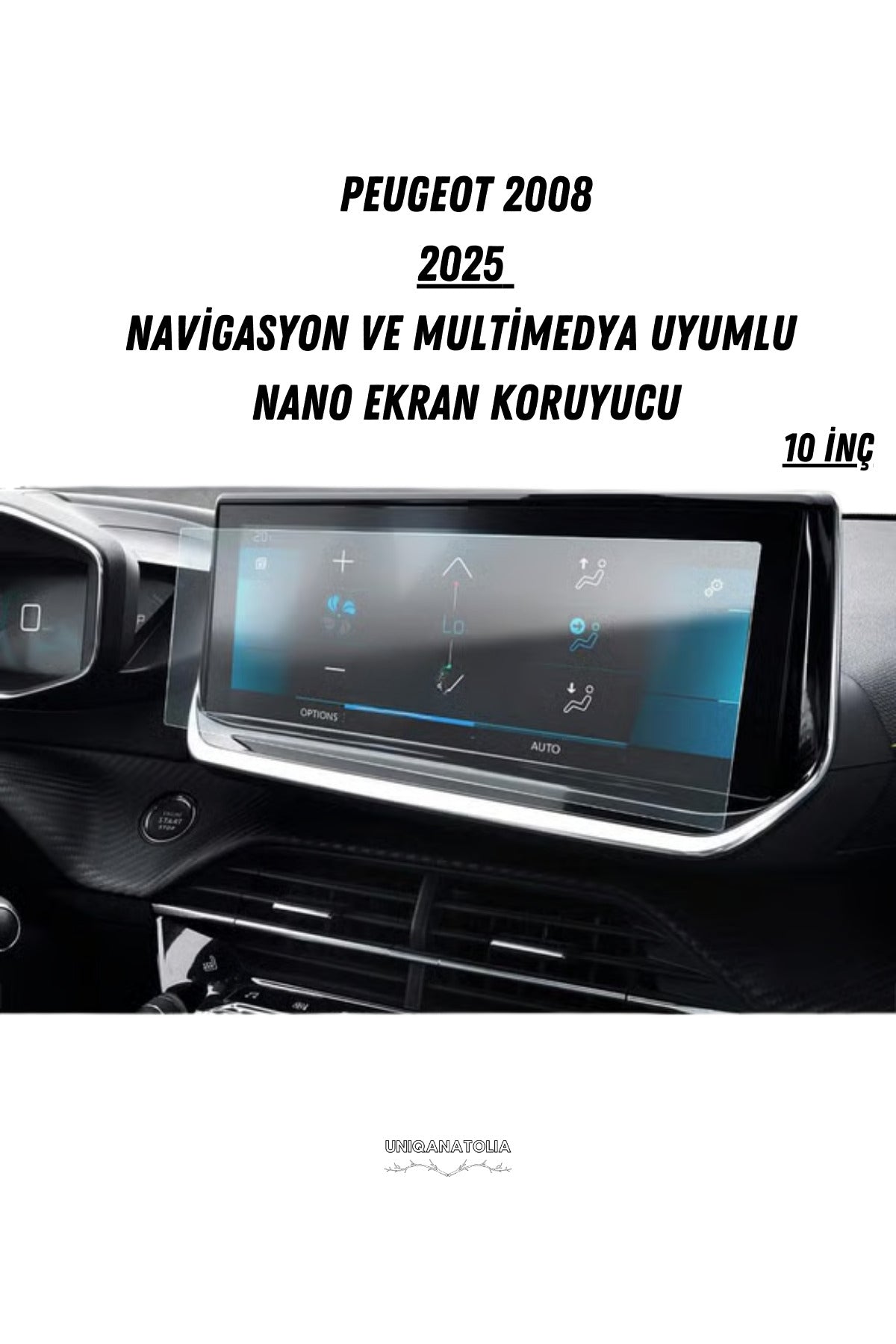 Peugeot 2008 Navigasyon ve Multimedya Uyumlu 2025 Nano Ekran Koruyucu