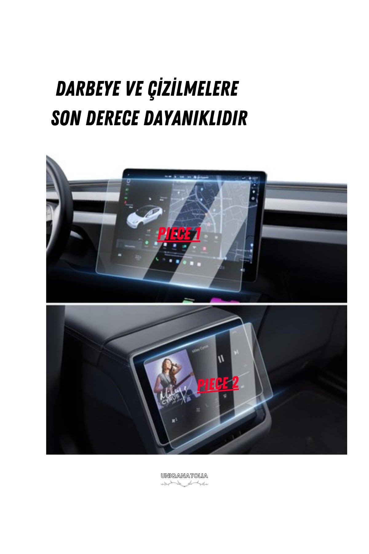 Tesla Model Y 2026 Multimedya ve Arka Ekran Uyumlu Nano Ekran Koruyucu
