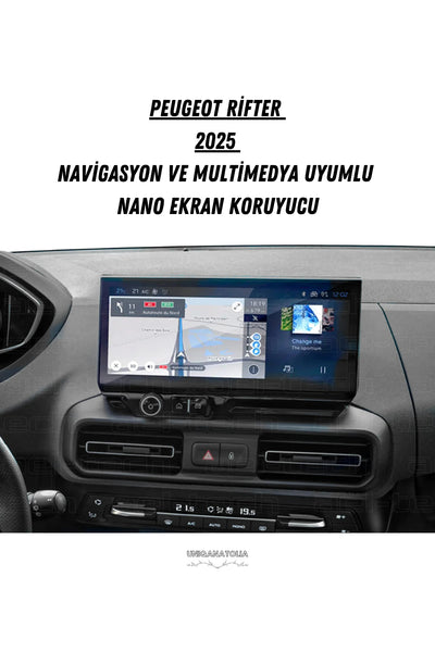 Peugeot Rifter 2025 Navigasyon ve Multimedya Uyumlu Nano Ekran Koruyucu