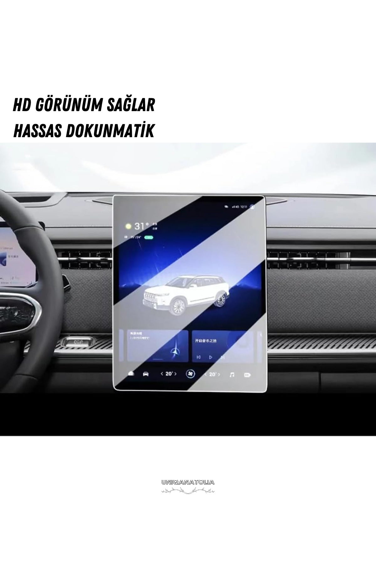 Jaecoo 7 Evolve 2024 Navigasyon ve multimedya Uyumlu Nano Ekran Koruyucu
