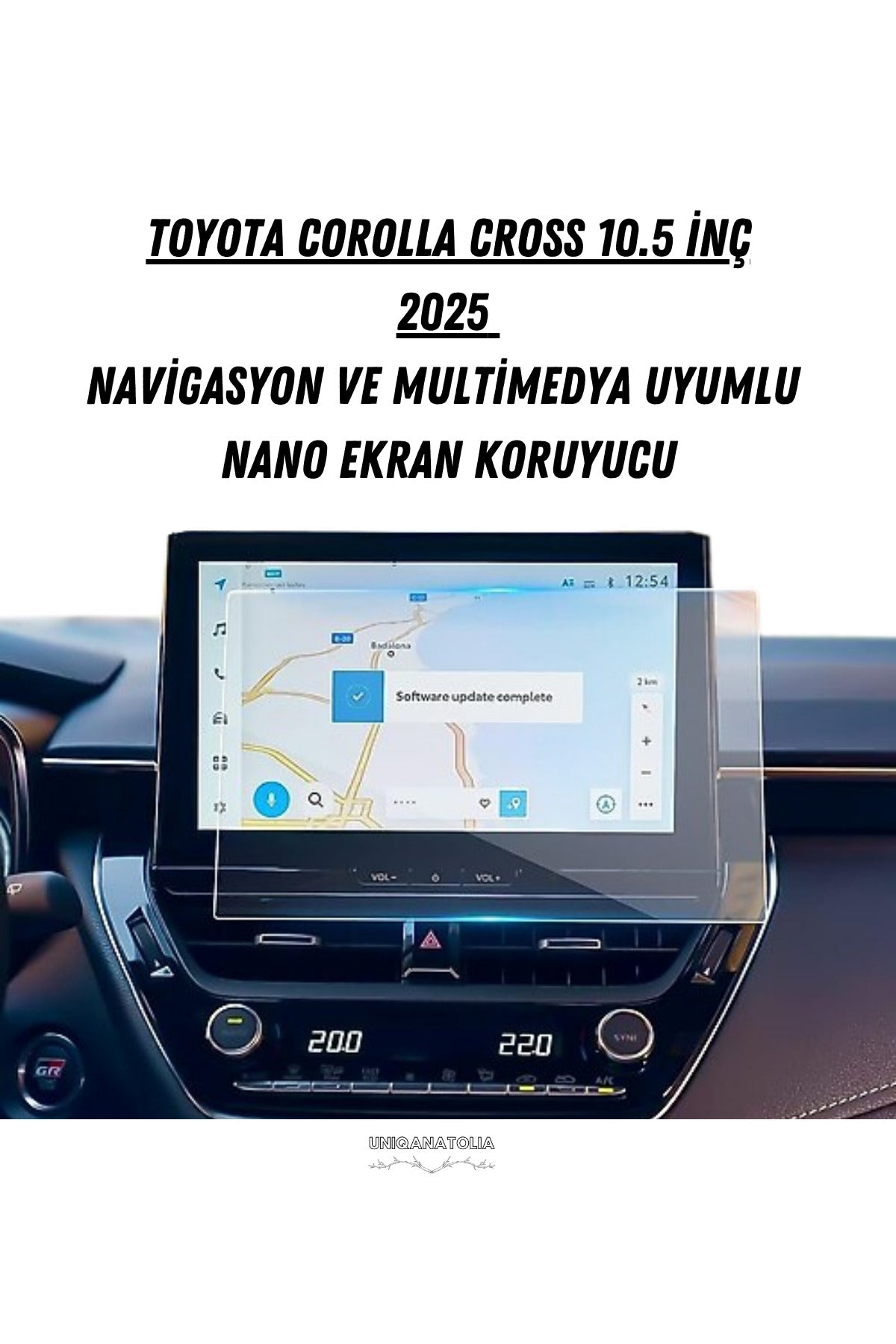 Toyota Corolla Cross 2025 Navigasyon ve Multimedya Uyumlu Nano Ekran Koruyucu
