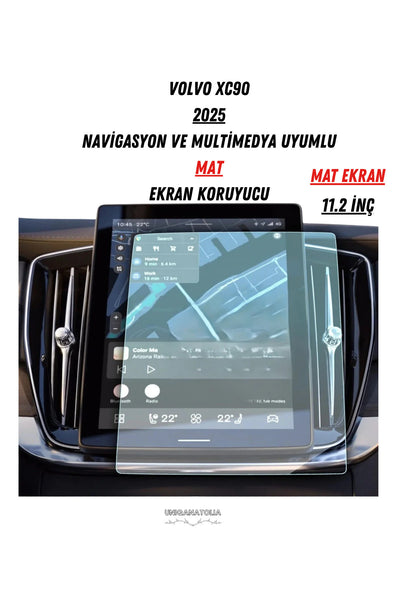 Volvo XC90 2025 Navigasyon ve Multimedya Uyumlu Mat Ekran Koruyucu