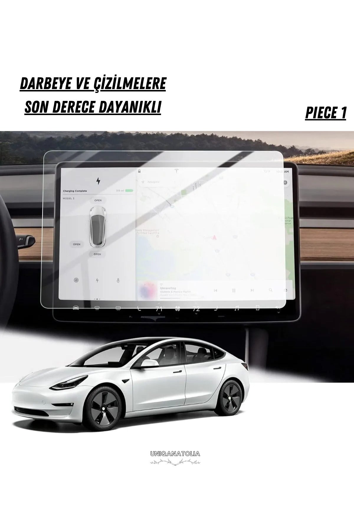 Tesla Model Y Juniper Multimedya ve Arka Ekran Set Nano Ekran Koruyucu