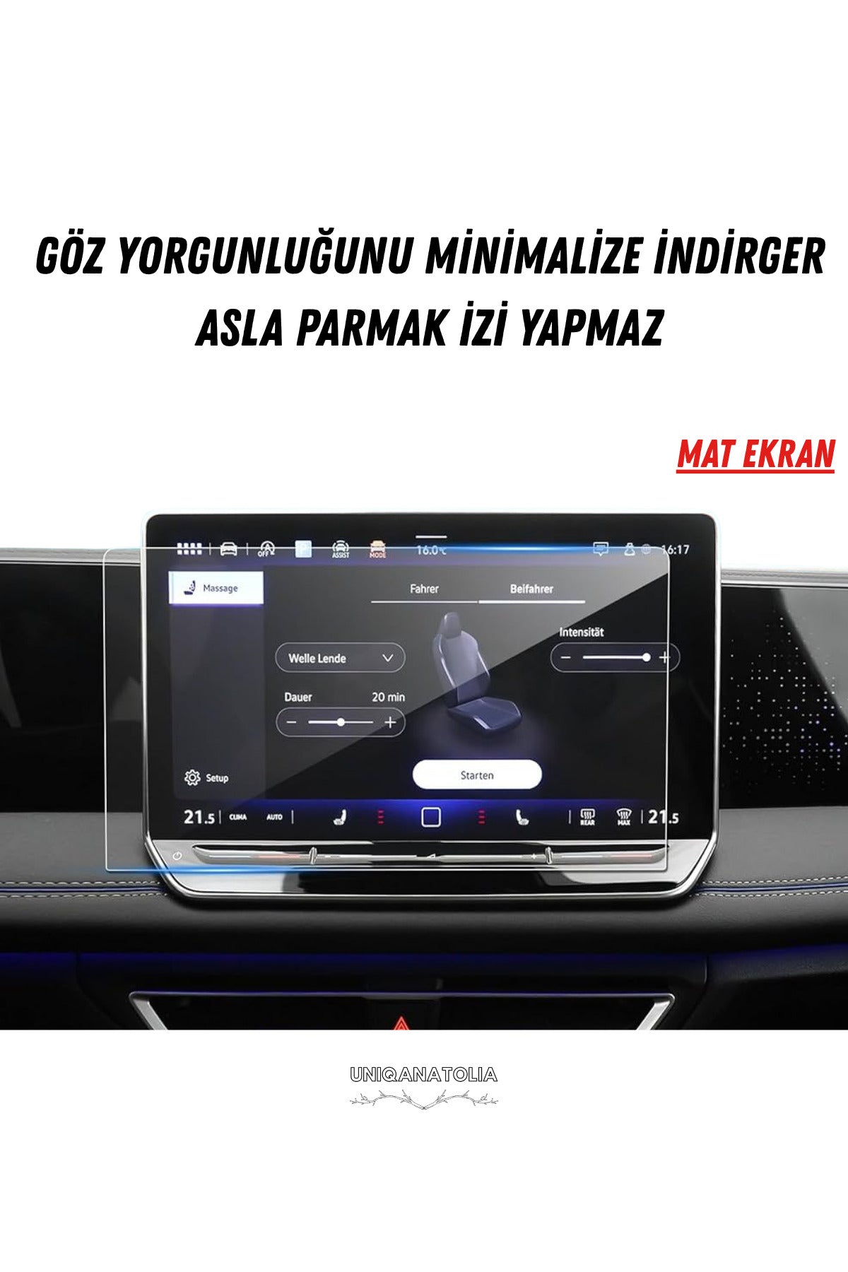 Volkswagen Golf 8.5 2026 Navigasyon Ve Multimedya Uyumlu Mat Ekran Koruyucu