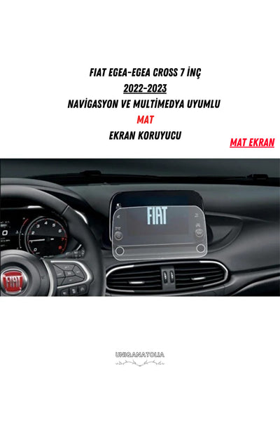 Fiat Egea-Egea Cross 2022-2023 Navigasyon ve Multimedya Uyumlu Mat Ekran Koruyucu