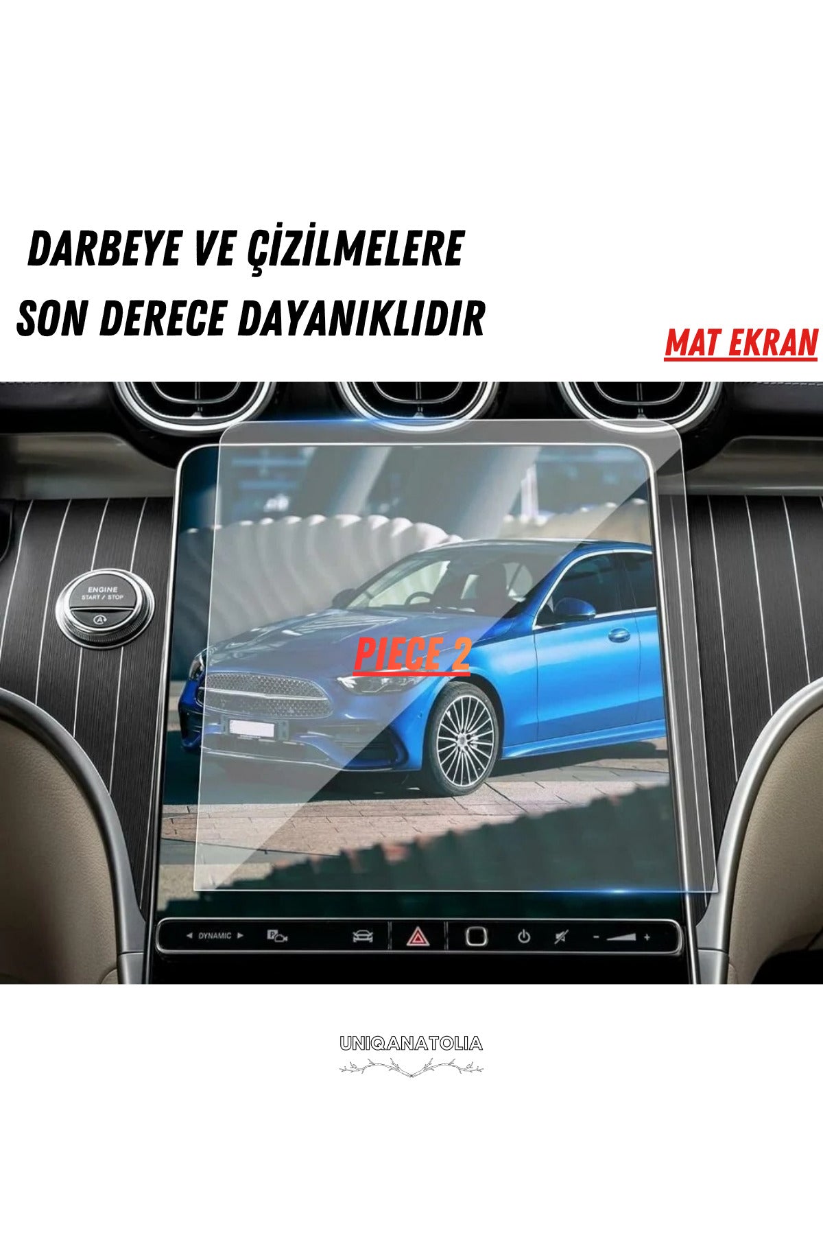 Mercedes S400 Hayalet Ekran Ve Multimedya Uyumlu Set Mat Ekran Koruyucu