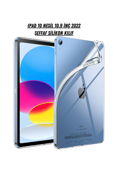 10.Nesil 10.9 İnç 2022 Uyumlu Şeffaf Silikon Kılıf