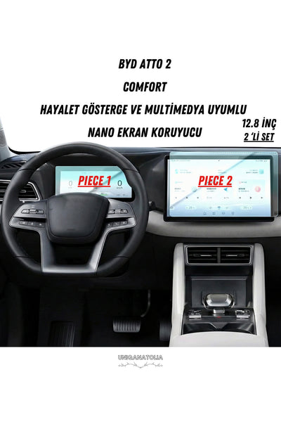 BYD ATTO 2 Comfort Hayalet Gösterge ve Multimedya Uyumlu Nano Ekran Koruyucu