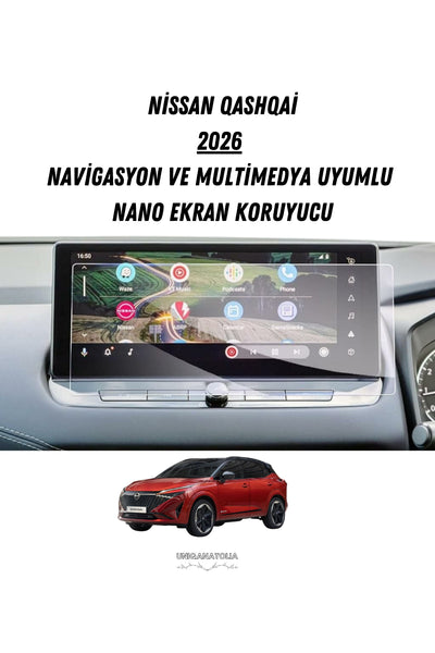 Nissan Qashaqai 2026 Navigasyon ve Multimedya Uyumlu Nano Ekran Koruyucu