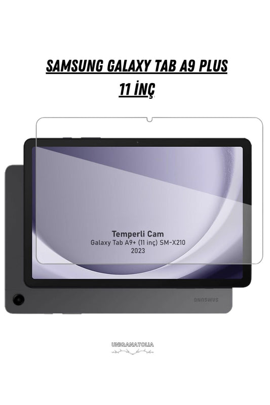 Samsung Galaxy Tab A9 + Plus 11 inç Uyumlu Temperli Kırılmaz Ekran Koruyucu X210