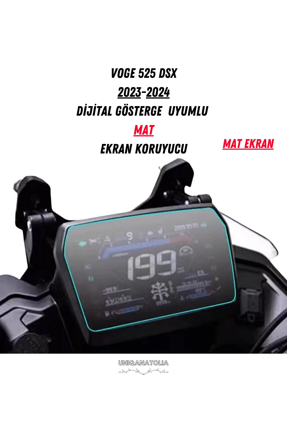 Voge 525 DSX 2023 2024 Dijital Gösterge Uyumlu Nano Ekran Koruyucu