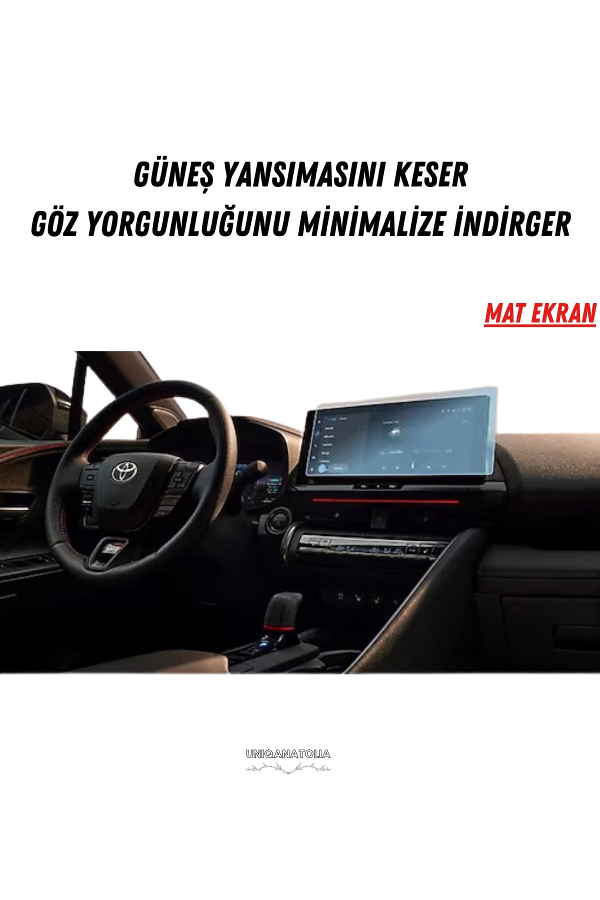Toyota CHR 2026 Navigasyon ve Multimedya Uyumlu Mat Ekran Koruyucu