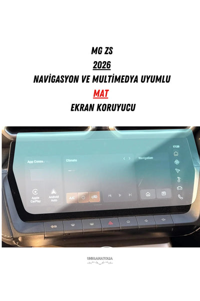 MG ZS 2026 Navigasyon ve Multimedya Uyumlu Mat Ekran Koruyucu