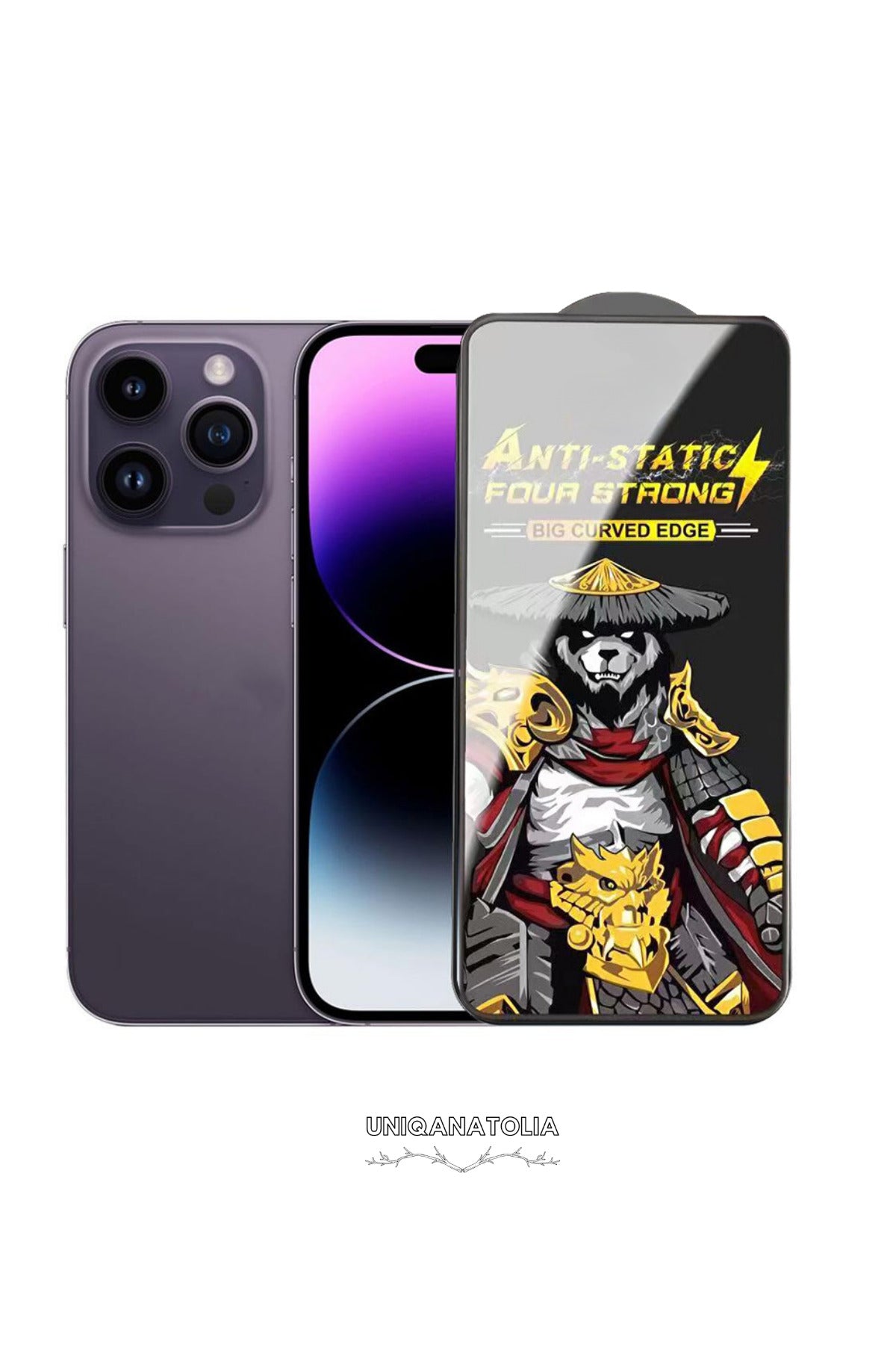iPhone 14 Pro Kırılmaz Antı-Statıc 3D Toz Tutmayan Ekran Koruyucu
