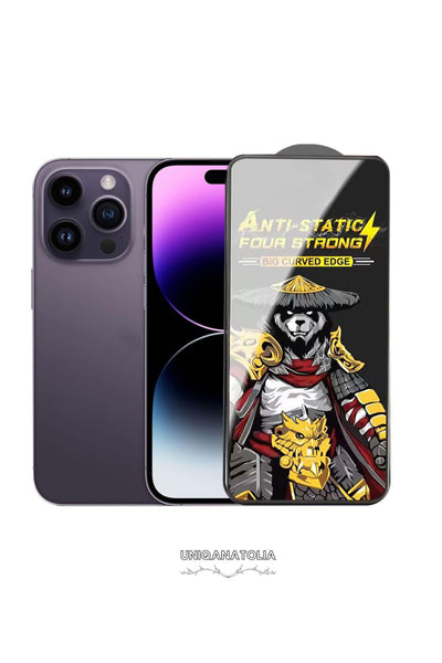 iPhone 14 Pro Kırılmaz Antı-Statıc 3D Toz Tutmayan Ekran Koruyucu