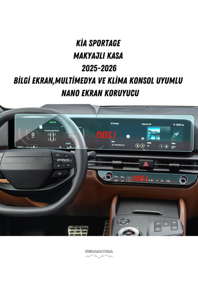 Kia Sportage Makyajlı 2025-2026 Multimedya ve Klima Konsol Uyumlu Nano Ekran Koruyucu