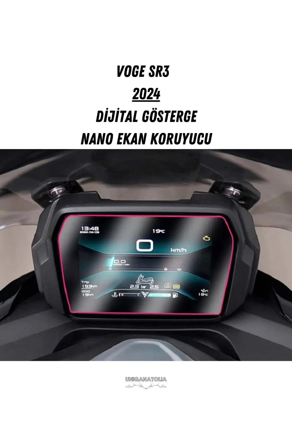 Voge Sr3 2024 Dijital Gösterge Uyumlu Mat Ekran Koruyucu