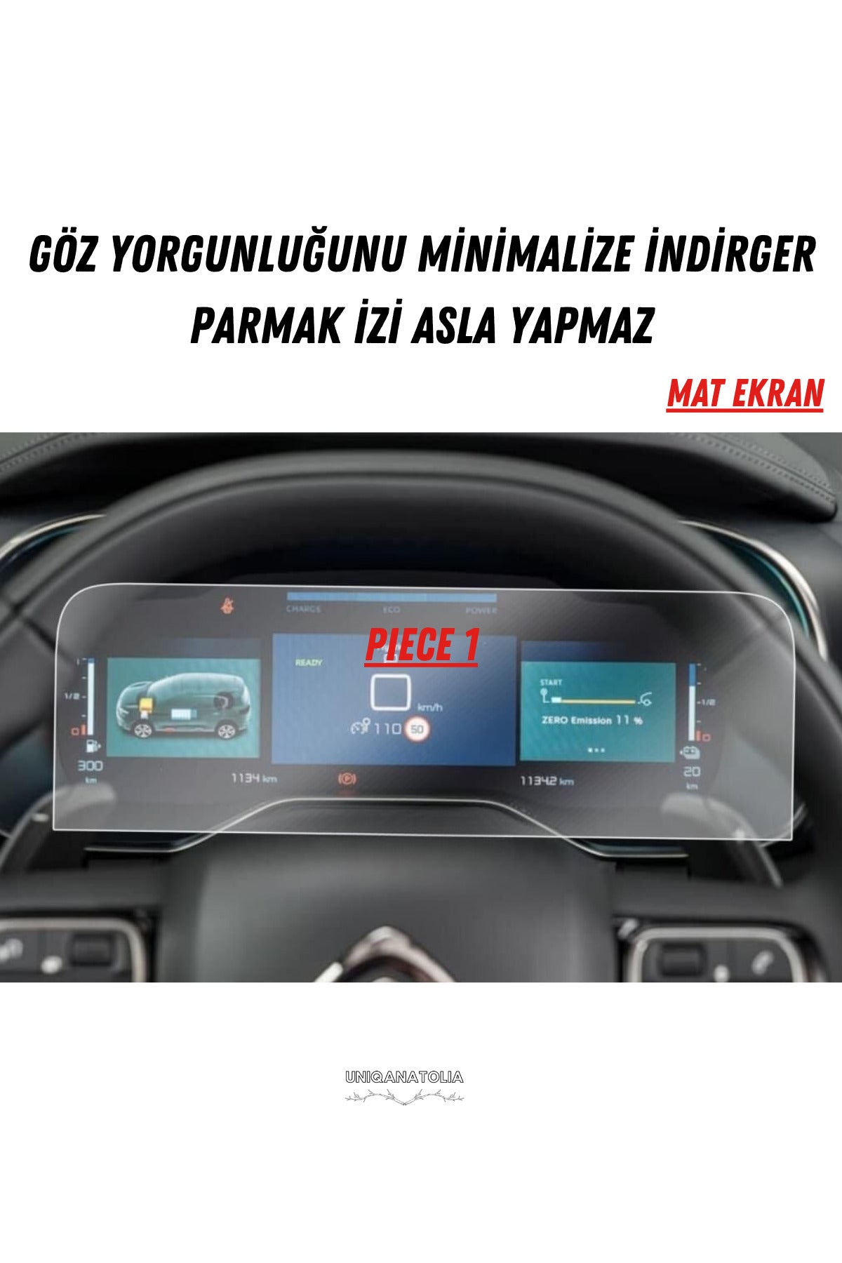 Citroen C5 Aircross 2026 Hayalet Gösterge ve Multimedya Uyumlu Set Mat Ekran Koruyucu