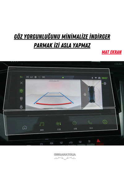 Peugeot 308 GT Line 2022-2024 Navigasyon ve Multimedya Uyumlu Mat Ekran Koruyucu