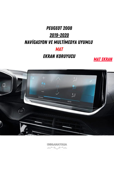 Peugeot 2008 2019-2020 Navigasyon ve Multimedya Uyumlu Mat Ekran Koruyucu