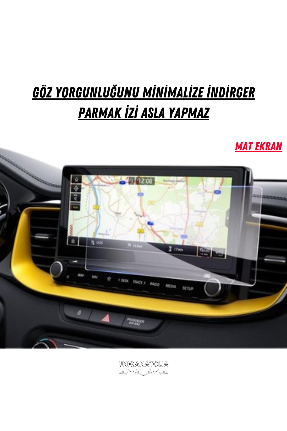Kıa Xceed 2024-2025 Navigasyon ve Multimedya Uyumlu Mat Ekran Koruyucu