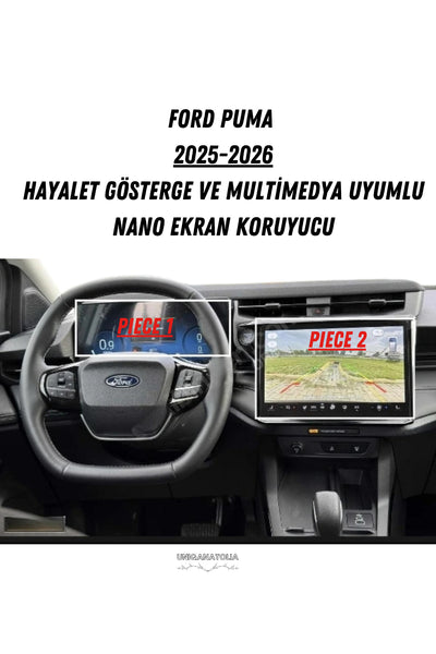 Ford Puma 2025-2026 Hayalet Gösterge Ve Multimedya Uyumlu Set Nano Ekran Koruyucu