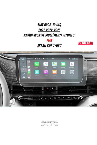 Fiat 500e 2021-2022-2023 Navigasyon ve Multimedya Uyumlu Mat Ekran Koruyucu