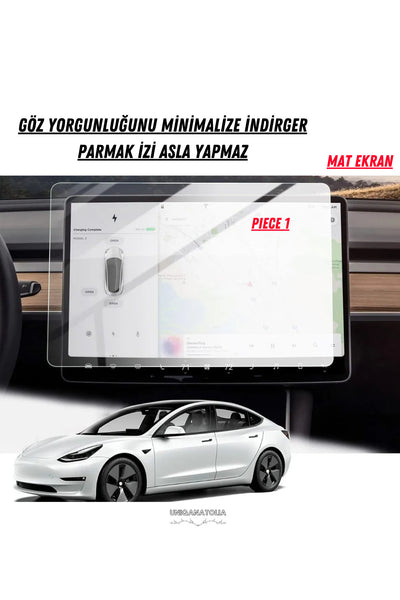 Tesla Model Y Juniper Multimedya ve Arka Ekran Uyumlu Mat Ekran Koruyucu