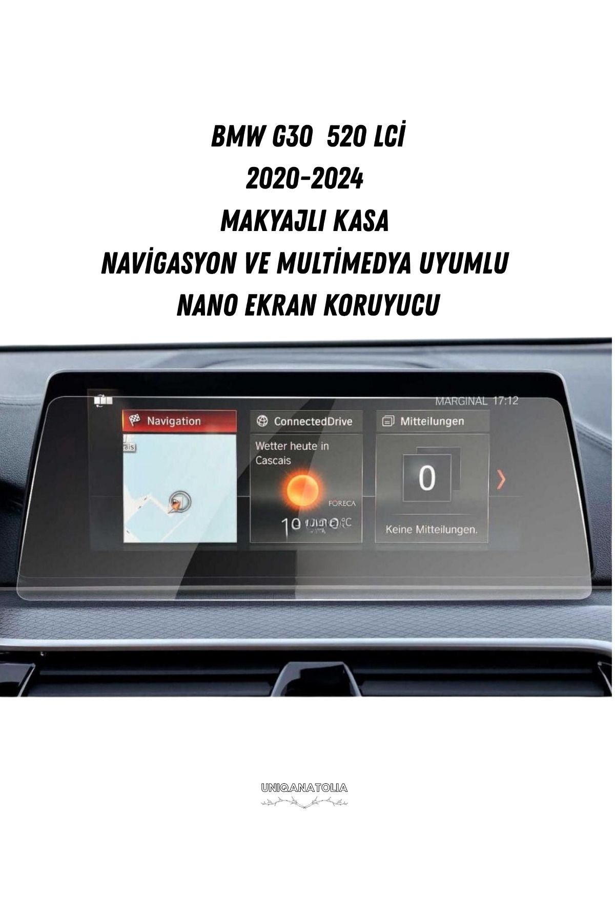 Bmw G30 520 Lci Makyajlı Kasa Multimedya Uyumlu Nano Ekran Koruyucu
