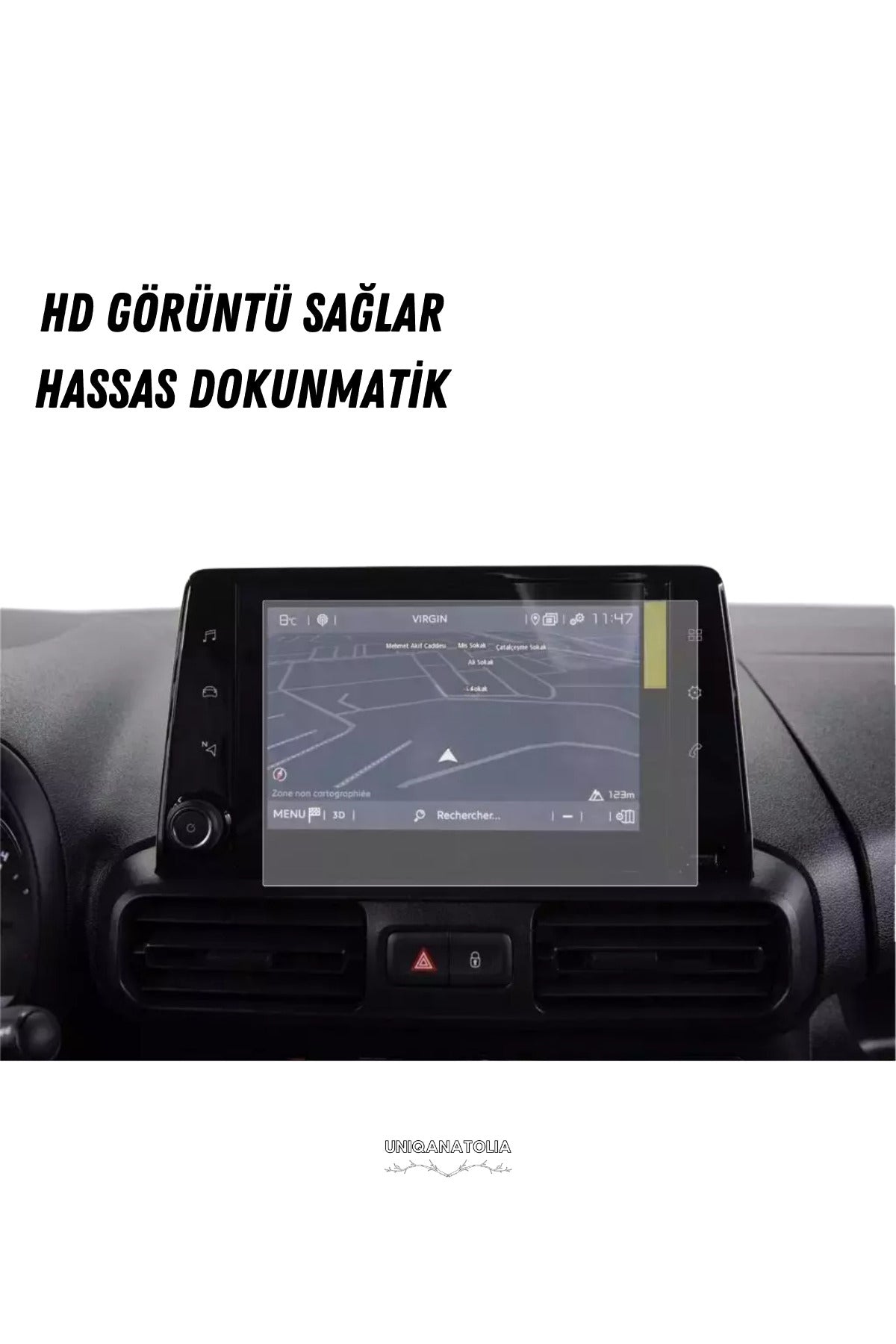 Fıat Doblo 2023-2024 Navigasyon ve Multimedya Uyumlu Nano Ekran Koruyucu