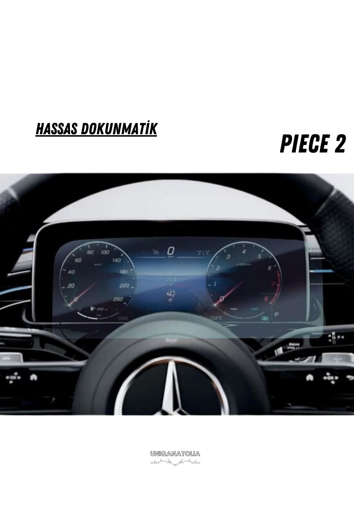 Mercedes E220 2024 Hayalet Gösterge ve Multimedya Yolcu Ekran Uyumlu Nano Ekran Koruyucu
